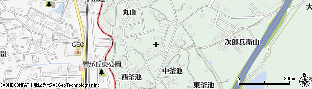 愛知県知多郡東浦町緒川中釜池79周辺の地図