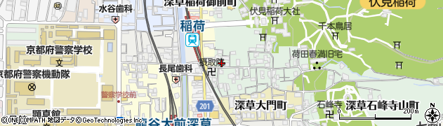 京都府京都市伏見区深草藪之内町周辺の地図