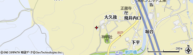 愛知県岡崎市岩戸町（西野下）周辺の地図