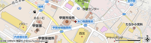 甲賀市役所上下水道部　上下水道総務課料金管理係周辺の地図
