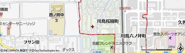 京都府京都市西京区川島桜園町63-5周辺の地図