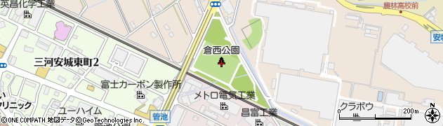 愛知県安城市池浦町（狐穴）周辺の地図