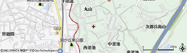 愛知県知多郡東浦町緒川中釜池72周辺の地図