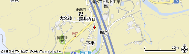愛知県岡崎市岩戸町（飛井内口）周辺の地図