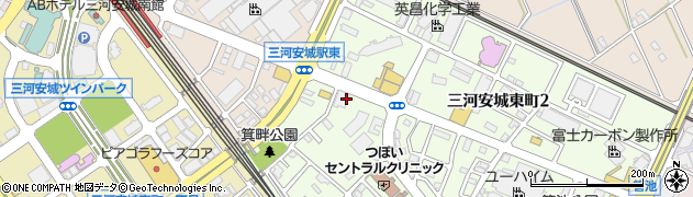 豊田信用金庫三河安城支店周辺の地図