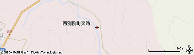 京都府亀岡市西別院町笑路凌木田周辺の地図