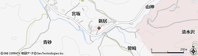 愛知県岡崎市箱柳町（新居）周辺の地図
