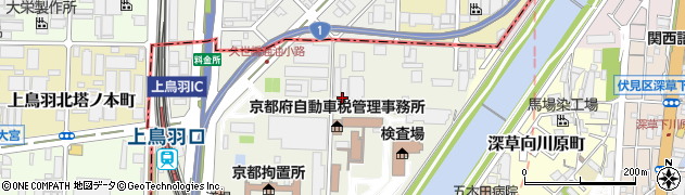 京都府京都市伏見区竹田向代町周辺の地図