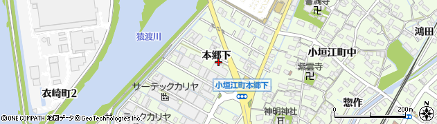 愛知県刈谷市小垣江町（本郷下）周辺の地図