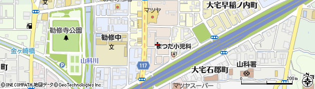 京都府京都市山科区大宅細田町91周辺の地図