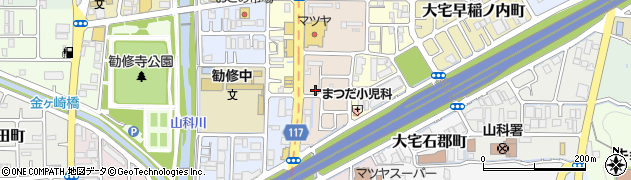 京都府京都市山科区大宅細田町46周辺の地図