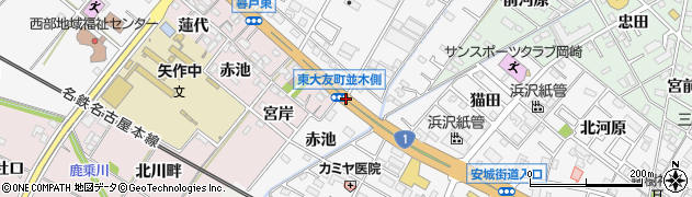 東大友町並木側周辺の地図