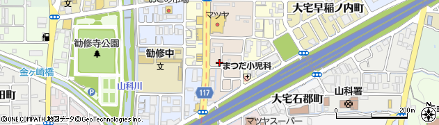 京都府京都市山科区大宅細田町43周辺の地図