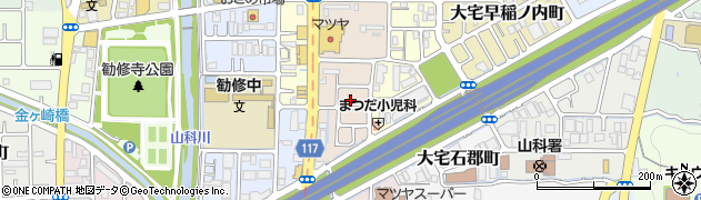 京都府京都市山科区大宅細田町86周辺の地図