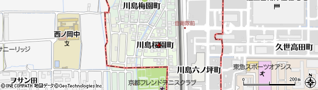 京都府京都市西京区川島桜園町53周辺の地図