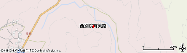 京都府亀岡市西別院町笑路周辺の地図
