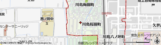 京都府京都市西京区川島桜園町12周辺の地図