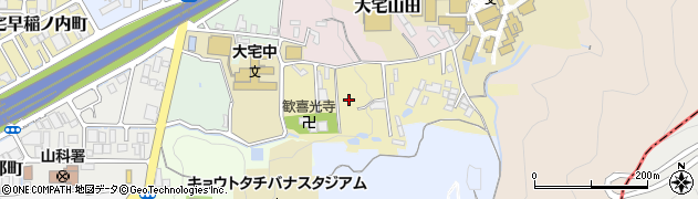 京都府京都市山科区大宅奥山田周辺の地図