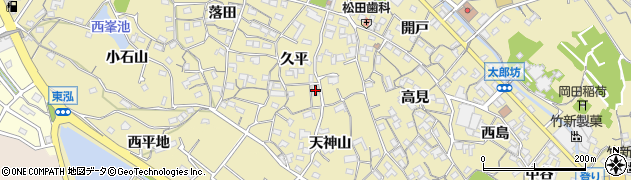 愛知県知多市岡田久平44周辺の地図