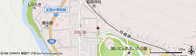 岡山県新見市正田周辺の地図