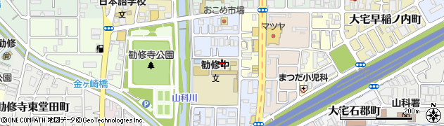 京都市立勧修中学校周辺の地図