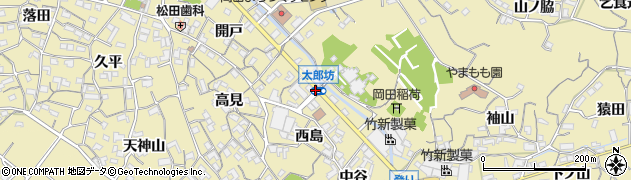 太郎坊周辺の地図