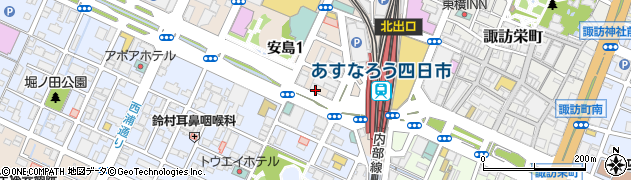 日産レンタカー近鉄四日市駅前店周辺の地図