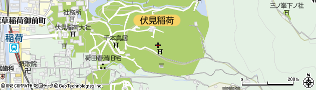 京都府京都市伏見区深草笹山町周辺の地図