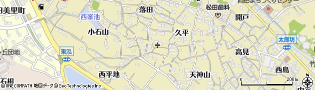 愛知県知多市岡田久平83周辺の地図