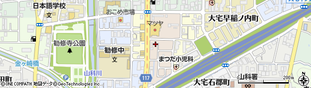 京都府京都市山科区大宅細田町65周辺の地図