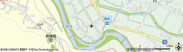 静岡県伊豆市下白岩222周辺の地図