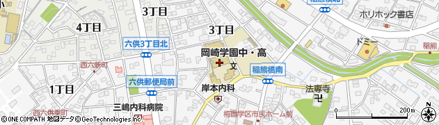 人間環境大学岡崎学園高等学校周辺の地図