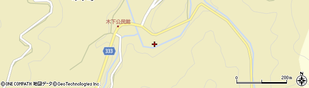 愛知県岡崎市木下町（向畑）周辺の地図