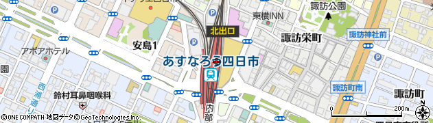 ファミリーマート近鉄四日市駅改札内店周辺の地図