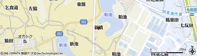 愛知県知多市岡田（新橋）周辺の地図