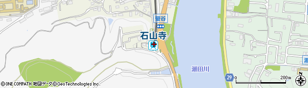 石山寺駅周辺の地図