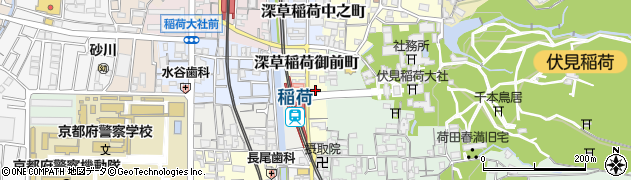 京都府京都市伏見区深草稲荷御前町72周辺の地図