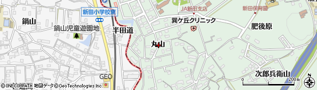 愛知県知多郡東浦町緒川丸山周辺の地図