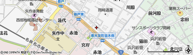 愛知県岡崎市東大友町並木側9周辺の地図