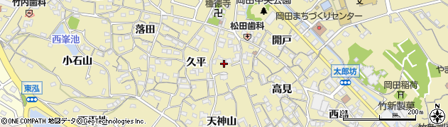愛知県知多市岡田久平38周辺の地図