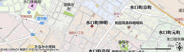 滋賀県甲賀市水口町神明周辺の地図