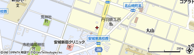愛知県安城市北山崎町柳原9周辺の地図