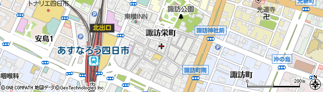 三重県四日市市諏訪栄町周辺の地図