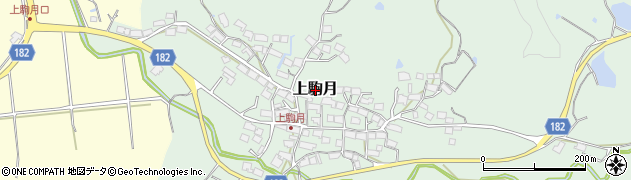 滋賀県日野町（蒲生郡）上駒月周辺の地図