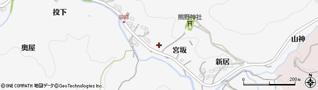 愛知県岡崎市箱柳町（宮坂）周辺の地図