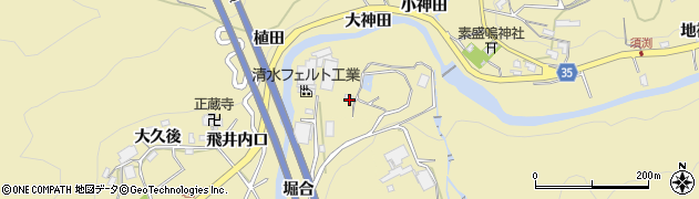 愛知県岡崎市須淵町屋名平周辺の地図
