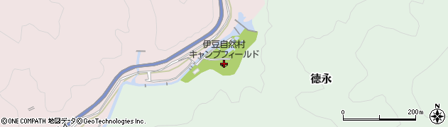伊豆自然村キャンプフィールド周辺の地図