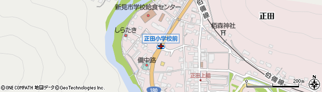 正田小前周辺の地図