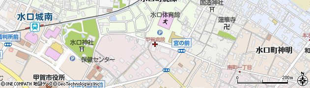 甲賀病院周辺の地図