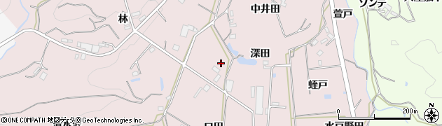 愛知県岡崎市田口町（細田）周辺の地図